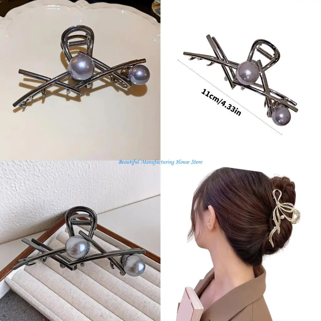 E56A Trendy Pearls Bowknot Metal Hair Clip Strong Clasp For Long Hair Smooth Clip Lightweight Everyday Use
E56A Trendy Pearls Bowknot Metal Hair Clip Strong Clasp For Long Hair Smooth Clip Lightweight Everyday Use