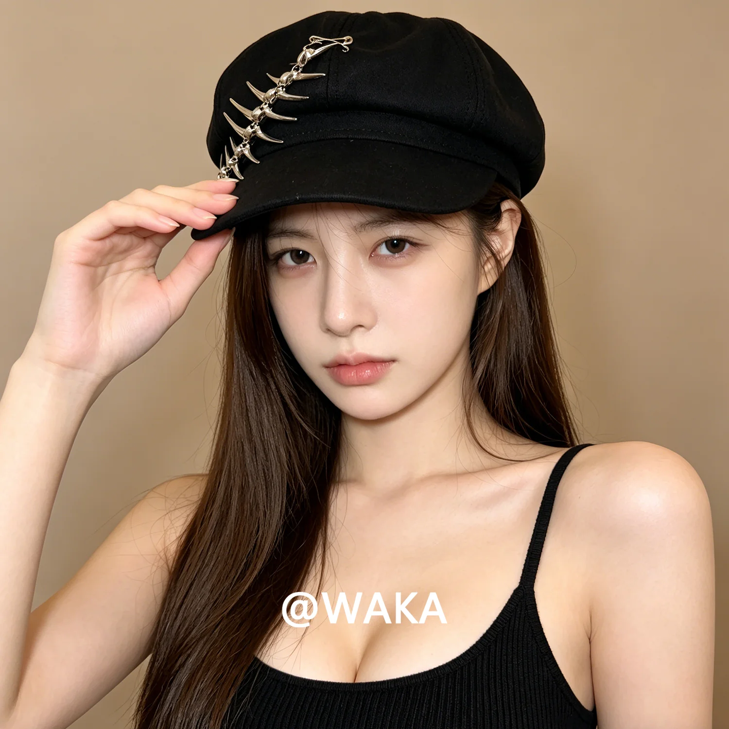 WAKA Punk Spiked Chain Beret Hat for Men Women Gothic Y2K Streetwear Adjustable Octagonal Newsboy Cap
WAKA Punk Spiked Chain Beret Hat for Men Women Gothic Y2K Streetwear Adjustable Octagonal Newsboy Cap
