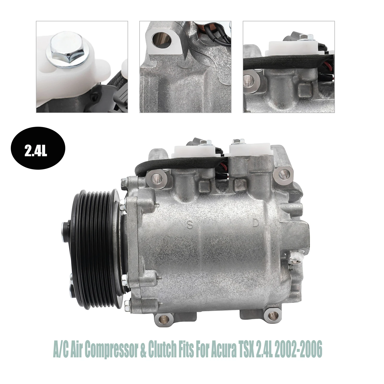 A/C Air Compressor Direct Replacementac Compressor For Acura TSX 2.4L 2002-2006 A/C Compressor w/Clutch NEW
A/C Air Compressor Direct Replacementac Compressor For Acura TSX 2.4L 2002-2006 A/C Compressor w/Clutch NEW