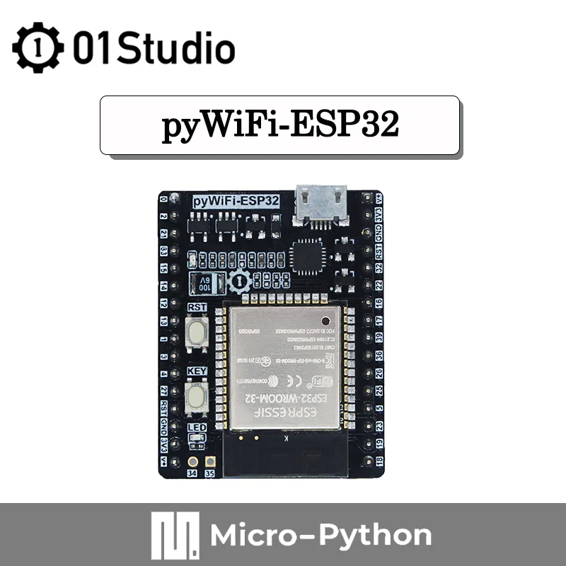 01Studio pyWiFi- ESP32 Development Demo Embedded Board MicroPython WiFi IOT pyBoard Programming Wirelss
01Studio pyWiFi- ESP32 Development Demo Embedded Board MicroPython WiFi IOT pyBoard Programming Wirelss