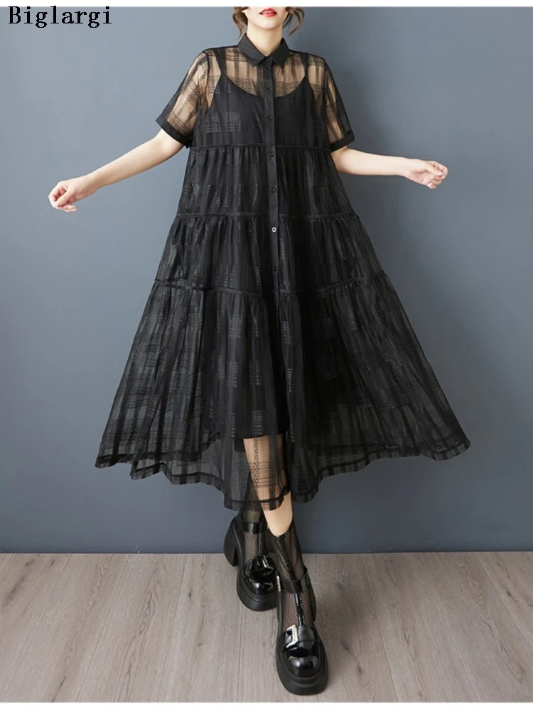 Oversized Summer 2 Two Piece Set Women See Through Fashion Ruffle Ladies Shirts Dresses Casual Loose Pleated Woman Slip Dress
Oversized Summer 2 Two Piece Set Women See Through Fashion Ruffle Ladies Shirts Dresses Casual Loose Pleated Woman Slip Dress