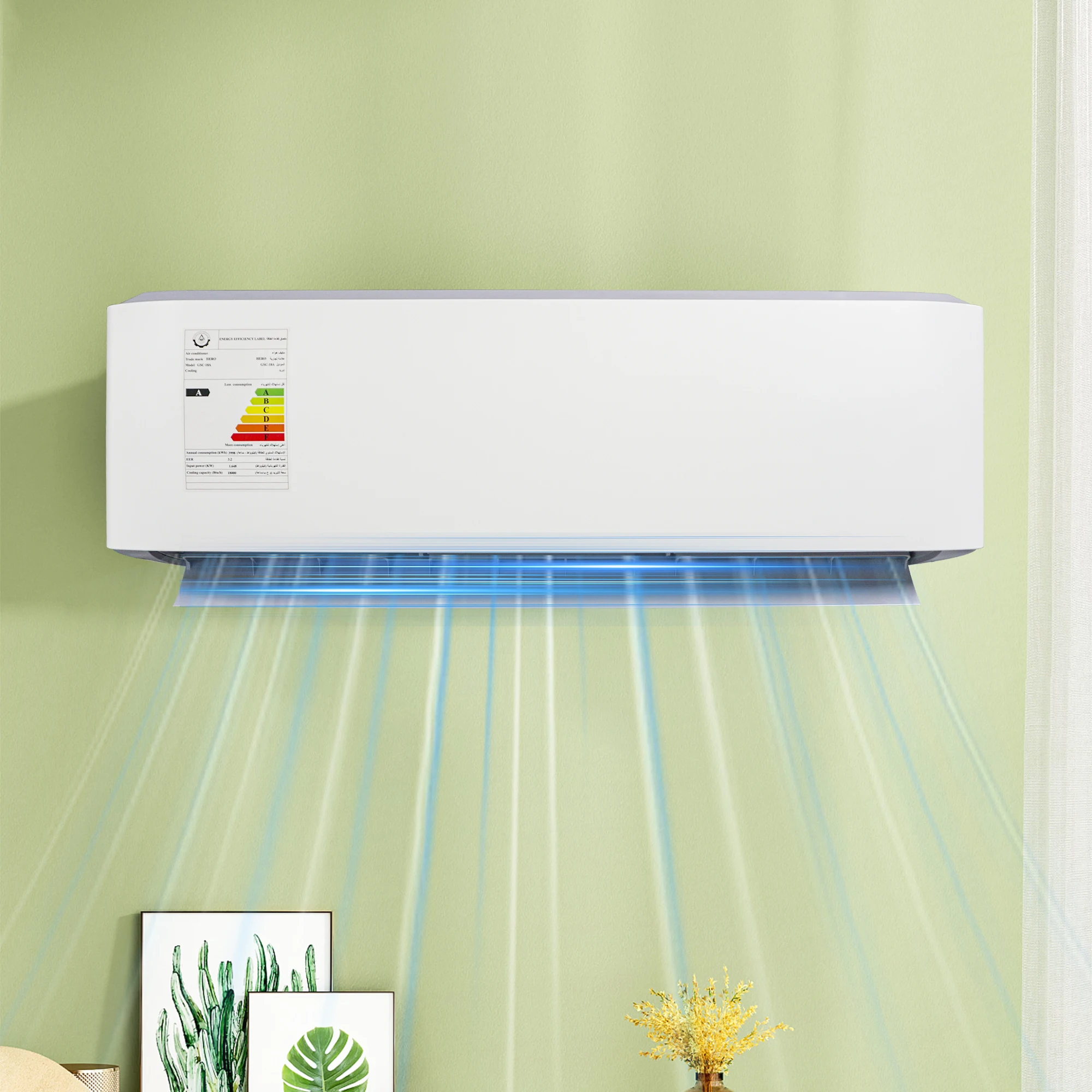T3 Tropical 18000 BTU Dual Purpose Wall Mounted Air Conditioner for Middle East Household Bedroom Cooling and Heating AC Unit
T3 Tropical 18000 BTU Dual Purpose Wall Mounted Air Conditioner for Middle East Household Bedroom Cooling and Heating AC Unit