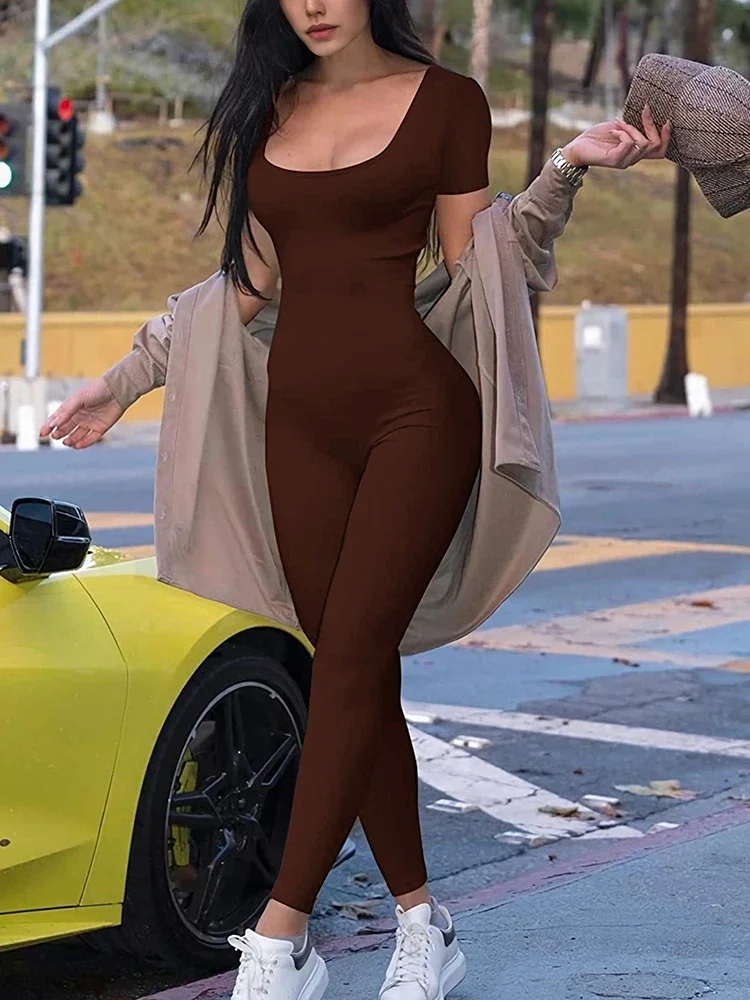 2024 Summer New Women's Round Neck Short Sleeve Slim One-piece Pants Solid Color Yoga Clothing Fitness Sports Optimal Choice
2024 Summer New Women's Round Neck Short Sleeve Slim One-piece Pants Solid Color Yoga Clothing Fitness Sports Optimal Choice