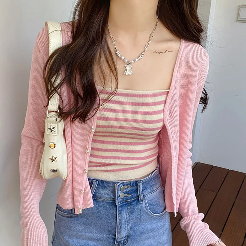 Knitted Sweater Women Cardigans Knitwears White V-Neck Knit Sweater Cardigan Women Tops New Long Sleeve Sueters De Mujer Q3614
Knitted Sweater Women Cardigans Knitwears White V-Neck Knit Sweater Cardigan Women Tops New Long Sleeve Sueters De Mujer Q3614