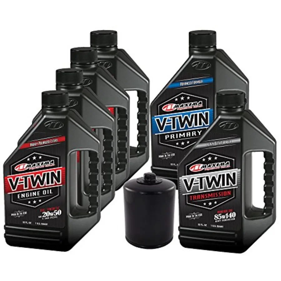 Complete Engine Oil Change Kit for V-Twin Full Synthetic Harley Davidson Twin Cam, 6 quart
Complete Engine Oil Change Kit for V-Twin Full Synthetic Harley Davidson Twin Cam, 6 quart