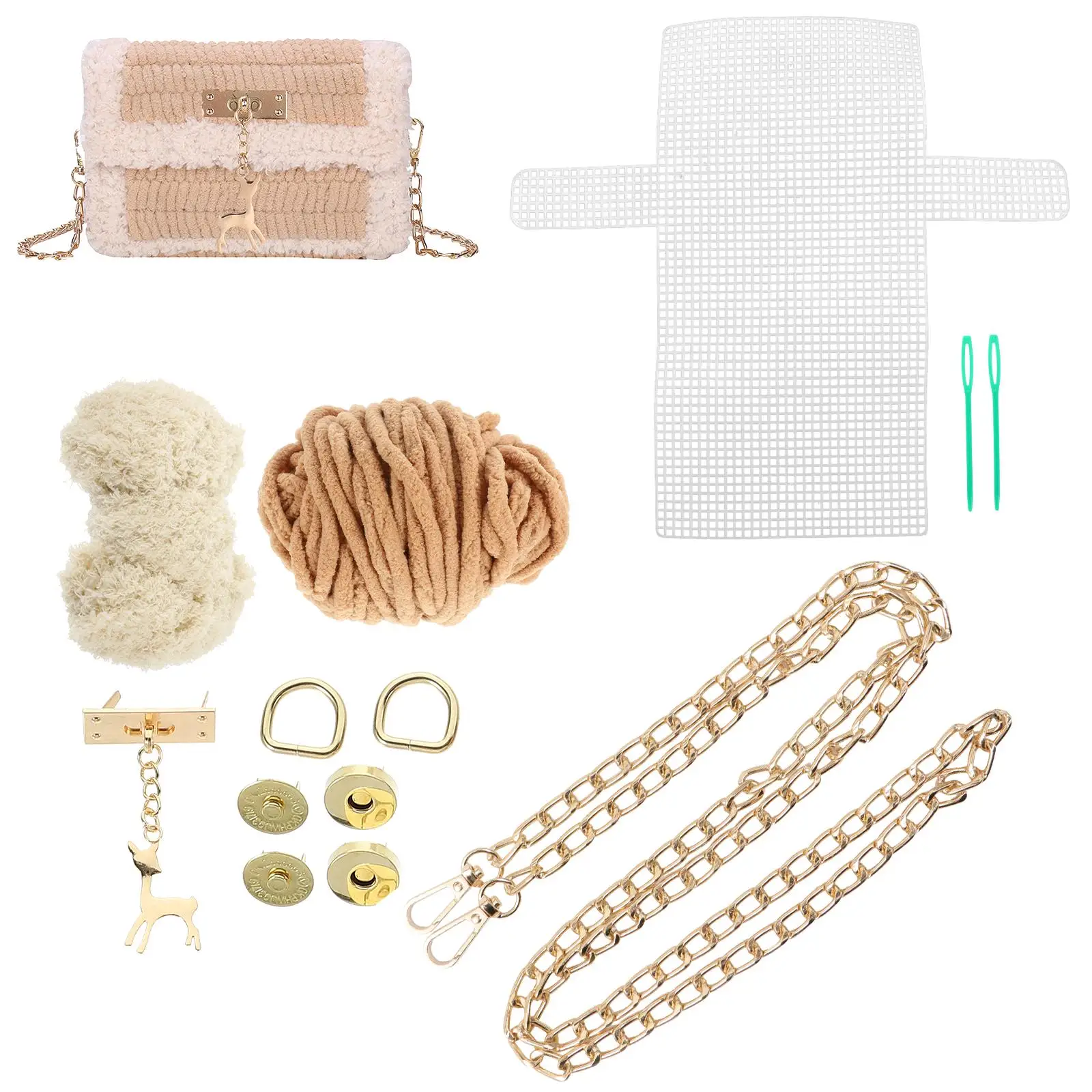 DIY Yarn Bag Purses Material Supplies Handmade Accessory Kit Pouch Making Accessories
DIY Yarn Bag Purses Material Supplies Handmade Accessory Kit Pouch Making Accessories