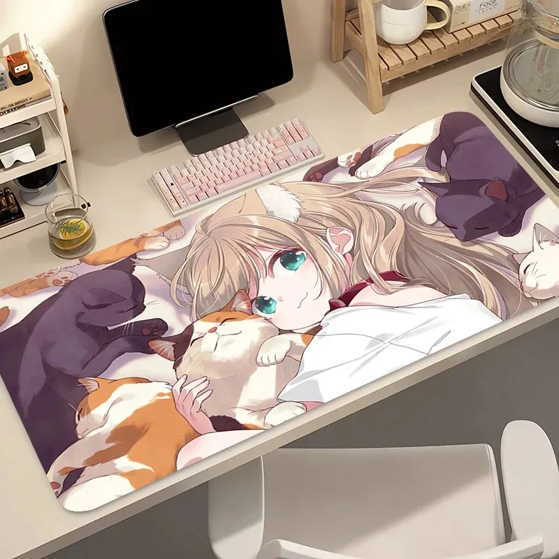 Mouse Pad Extended Gaming Mousepad Computer Gamer Laptop Cute K-kinako Keyboard Pad Anime Cat Girl Mouse Mat Non Slip Table Mat
Mouse Pad Extended Gaming Mousepad Computer Gamer Laptop Cute K-kinako Keyboard Pad Anime Cat Girl Mouse Mat Non Slip Table Mat
