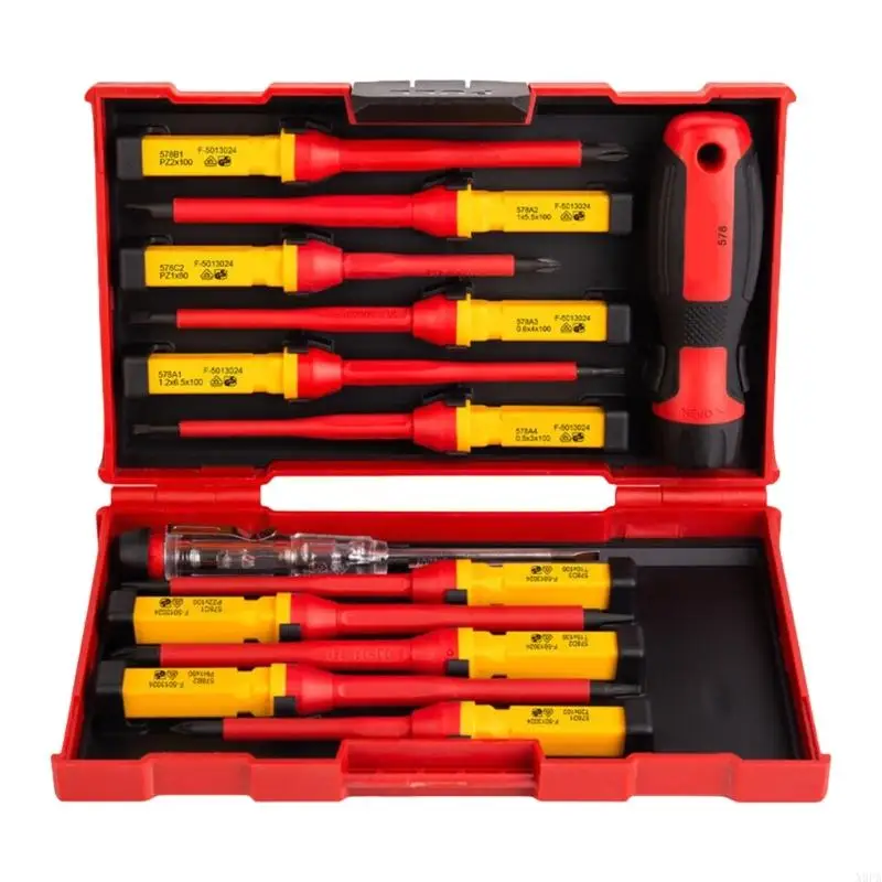 X9FA Professional 13 in 1 Insulated Screwdriver Set 1000V Steel Voltages Tester Electrician Repair Tool
X9FA Professional 13 in 1 Insulated Screwdriver Set 1000V Steel Voltages Tester Electrician Repair Tool