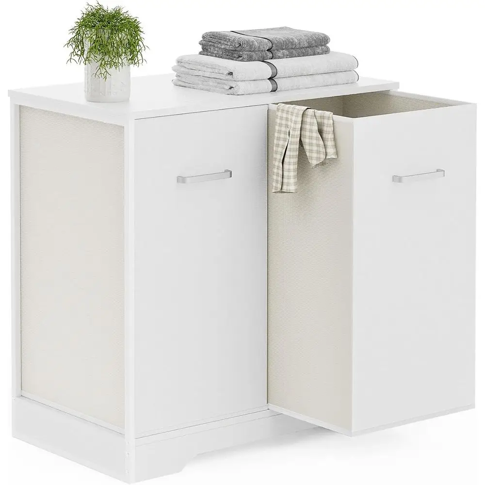 Dual-Compartment Pull-Out Hamper Cabinet for Laundry and Bathroom Storage
Dual-Compartment Pull-Out Hamper Cabinet for Laundry and Bathroom Storage