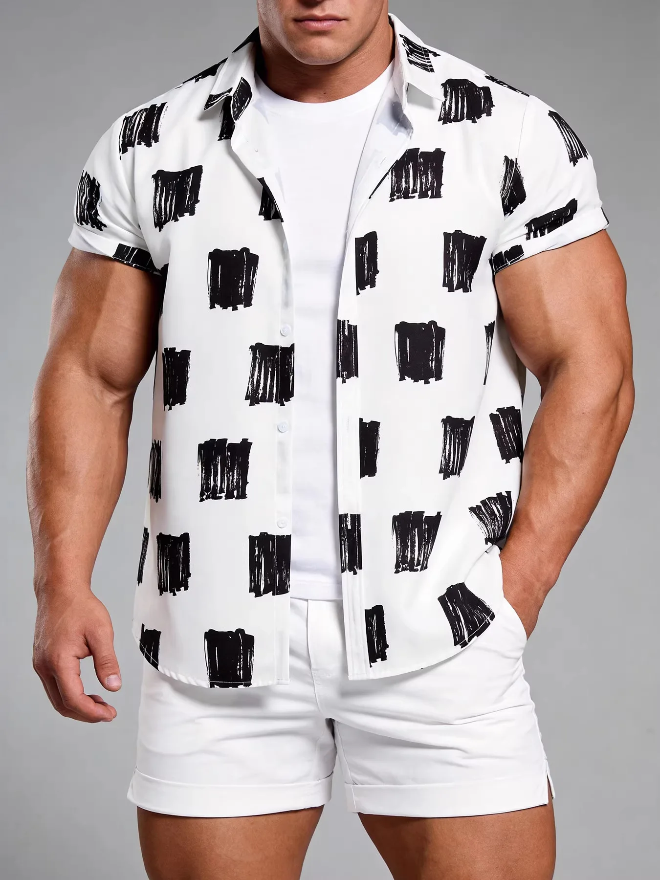 Casual American Style Short Sleeve Men's Shirt Floral Print Summer Hawaiian Top Slim Fit Polyester Thin Material Button up
Casual American Style Short Sleeve Men's Shirt Floral Print Summer Hawaiian Top Slim Fit Polyester Thin Material Button up