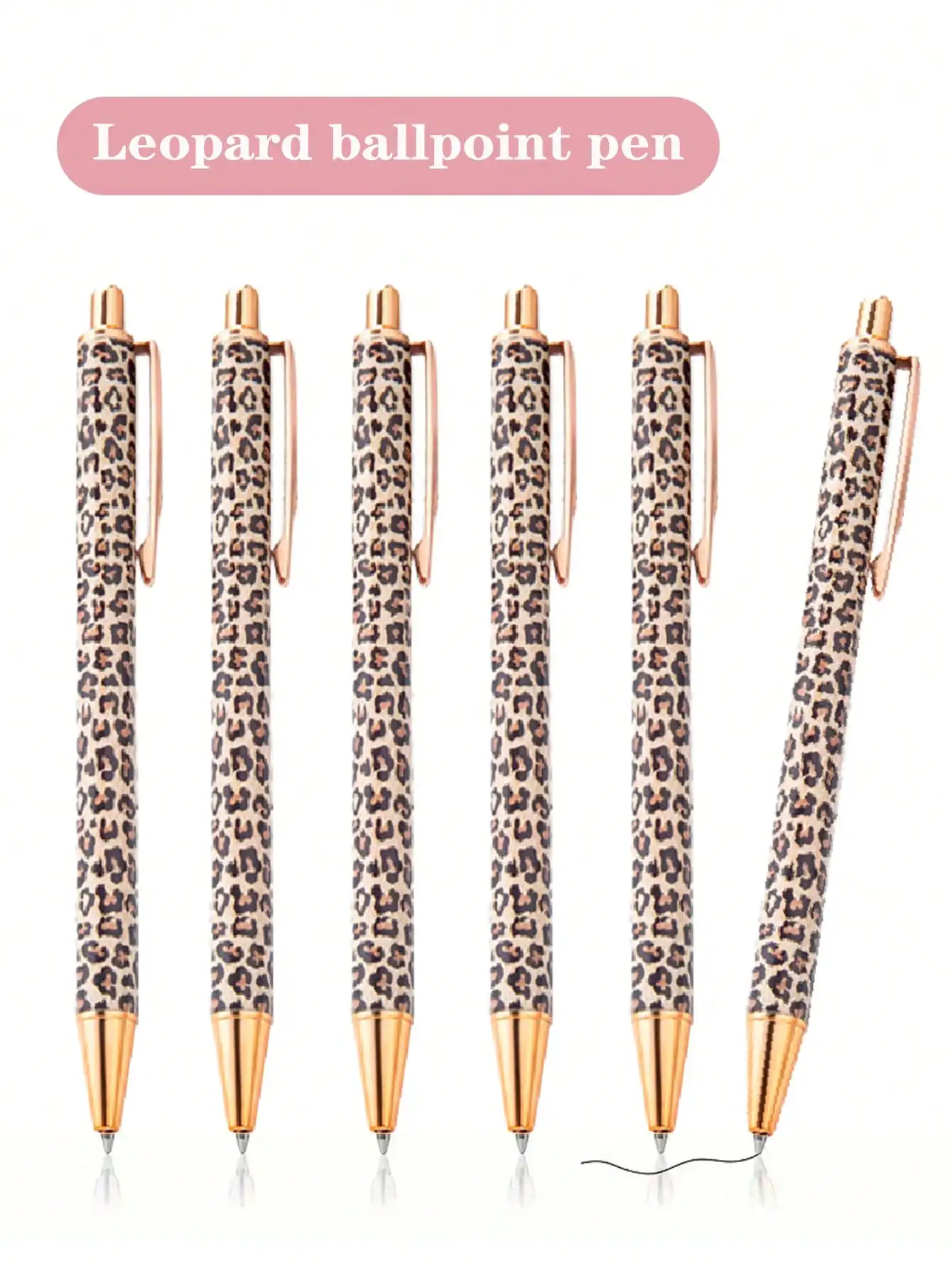 Cute Leopard Print Ballpoint Pens – 6pcs Retractable for Journaling, Weddings & Valentine's Day
Cute Leopard Print Ballpoint Pens – 6pcs Retractable for Journaling, Weddings & Valentine's Day