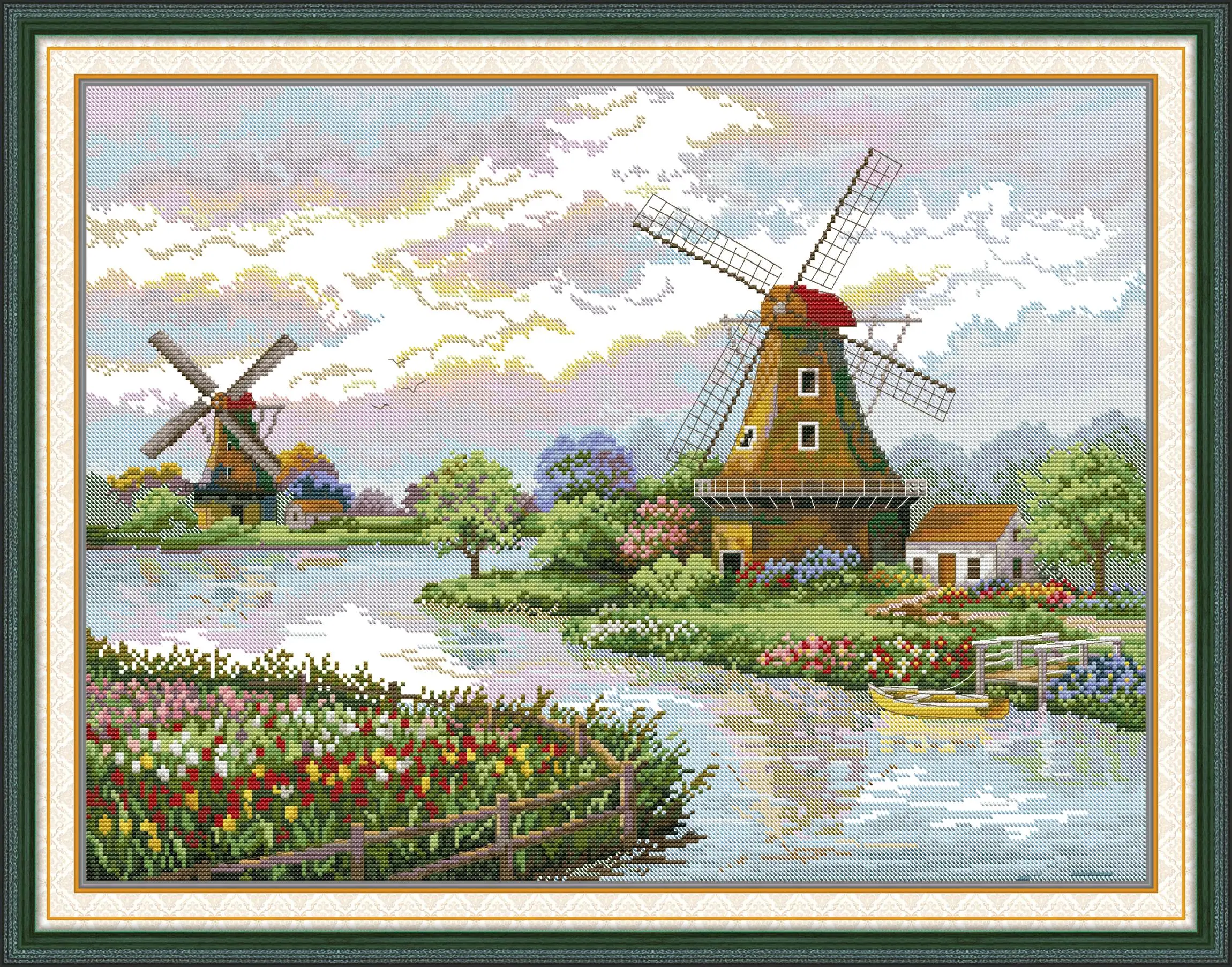 Maydear Full Cross Stitch Kit,11CT/14CT/16CT/9CT Aida Fabric,DMC Threads Sewing Pattern Embroidery Set-Dutch windmills
Maydear Full Cross Stitch Kit,11CT/14CT/16CT/9CT Aida Fabric,DMC Threads Sewing Pattern Embroidery Set-Dutch windmills