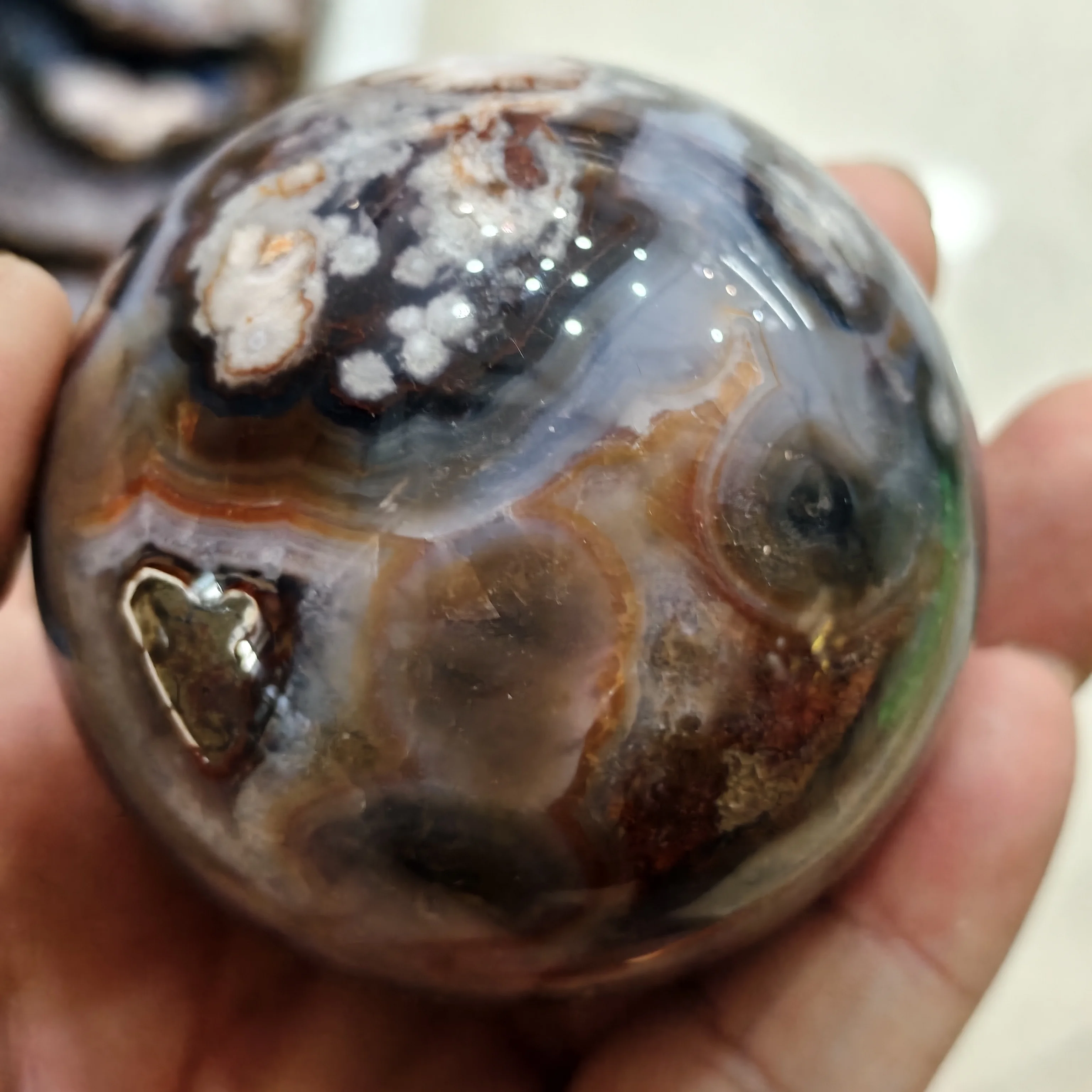 6-8cm Real Natural Cherry Blossom Agate Minerals Crystal Ball Stone Sphere Collections Aesthetic Home Decor 2025 Hot Sell
6-8cm Real Natural Cherry Blossom Agate Minerals Crystal Ball Stone Sphere Collections Aesthetic Home Decor 2025 Hot Sell