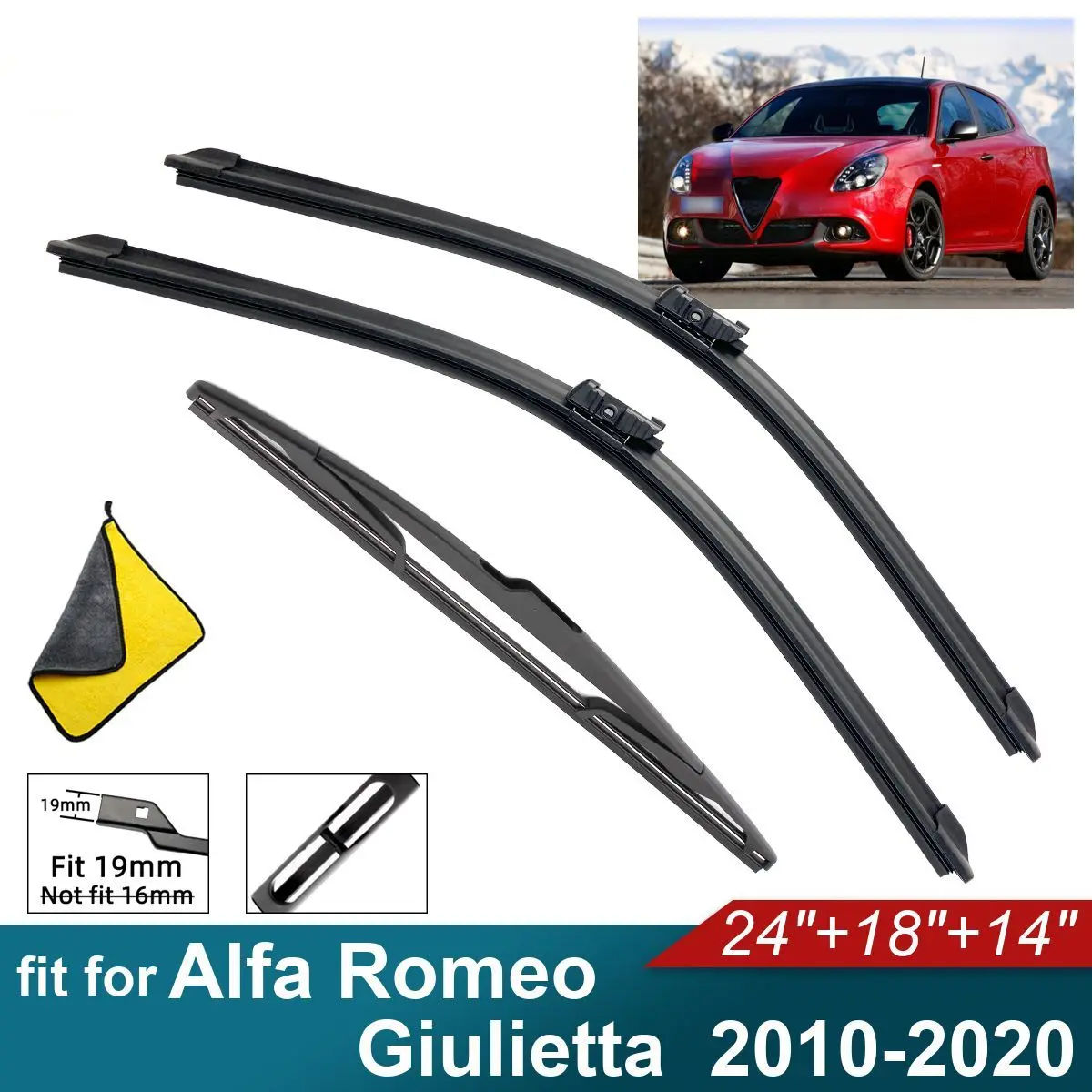 Car Windshield Wiper Blades Fit For Alfa Romeo Giulietta Rear Wiper Blades Soft Rubber Auto Front Windscreen
Car Windshield Wiper Blades Fit For Alfa Romeo Giulietta Rear Wiper Blades Soft Rubber Auto Front Windscreen