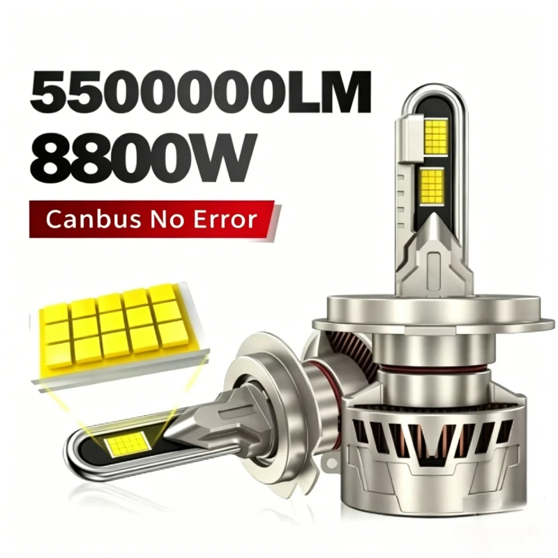 H7 LED Headlight Canbus 8800W 5500000LM 6000K 8580 CSP Super Bright H4 LED H8 H9 H11 9005 9006 HB3 HB4 Bulbs 12V 24V
H7 LED Headlight Canbus 8800W 5500000LM 6000K 8580 CSP Super Bright H4 LED H8 H9 H11 9005 9006 HB3 HB4 Bulbs 12V 24V