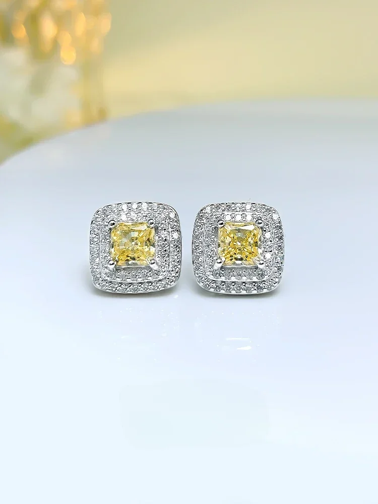 Light Luxury Yellow Diamond Princess Square 925 Silver Ear Ring High Carbon Diamond Simple Daily Engagement Jewelry Wholesale
Light Luxury Yellow Diamond Princess Square 925 Silver Ear Ring High Carbon Diamond Simple Daily Engagement Jewelry Wholesale