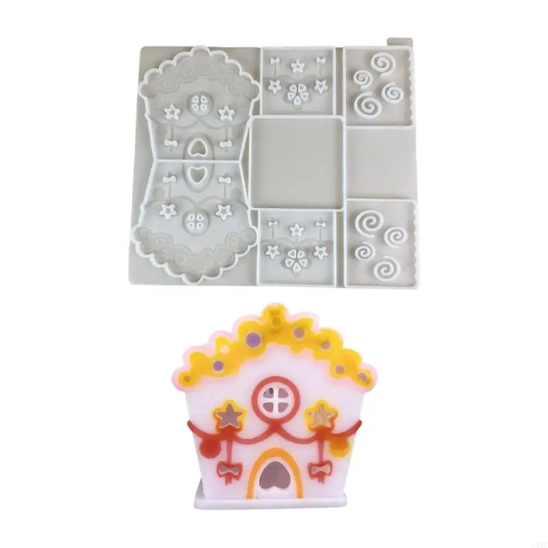 C71C DIY Star House Silicone Mold Delicate Star House Silicone Dispaly Ornament Mold Perfect For DIY Enthusiasts
C71C DIY Star House Silicone Mold Delicate Star House Silicone Dispaly Ornament Mold Perfect For DIY Enthusiasts