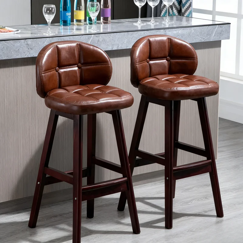 Minoda Nordic Rustic Classic High Kitchen Counter Chair Leather Fabric Bar Stool With Back Wood Chair Soild Wooden Home Room OEM
Minoda Nordic Rustic Classic High Kitchen Counter Chair Leather Fabric Bar Stool With Back Wood Chair Soild Wooden Home Room OEM