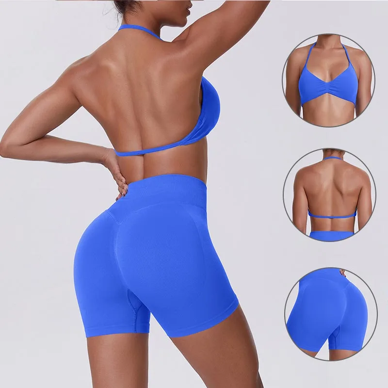 2 Pack Yoga Outfit for Women Seamless Sports Bra and Shorts Set Breathable Tight Fit Running Gym Wear Two Piece
2 Pack Yoga Outfit for Women Seamless Sports Bra and Shorts Set Breathable Tight Fit Running Gym Wear Two Piece