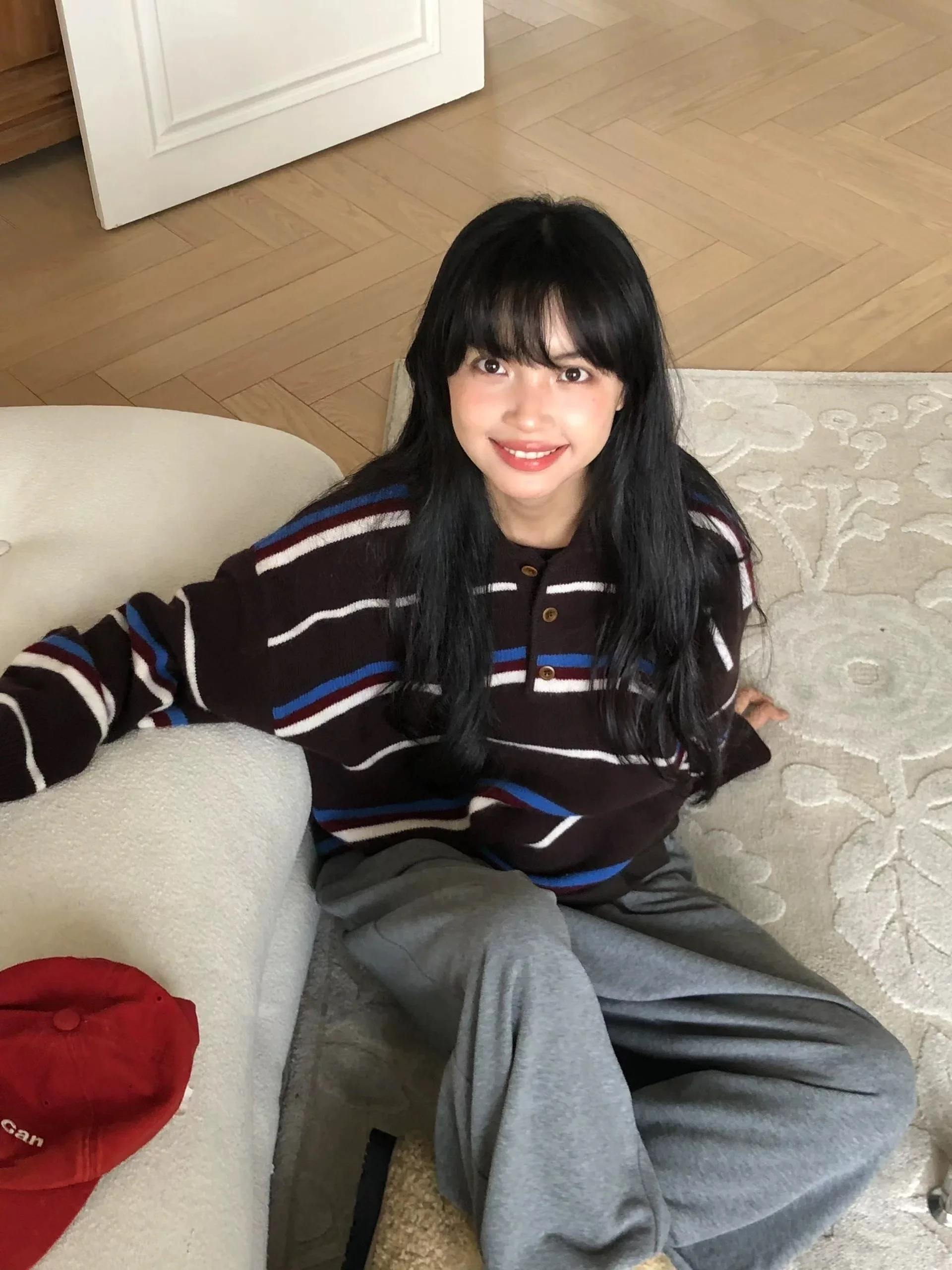 Retro Striped Design Color Blo Collar Woolen Knitted Sweater Loose Slimming Top for Women Casual Sle Long Sve
Retro Striped Design Color Blo Collar Woolen Knitted Sweater Loose Slimming Top for Women Casual Sle Long Sve