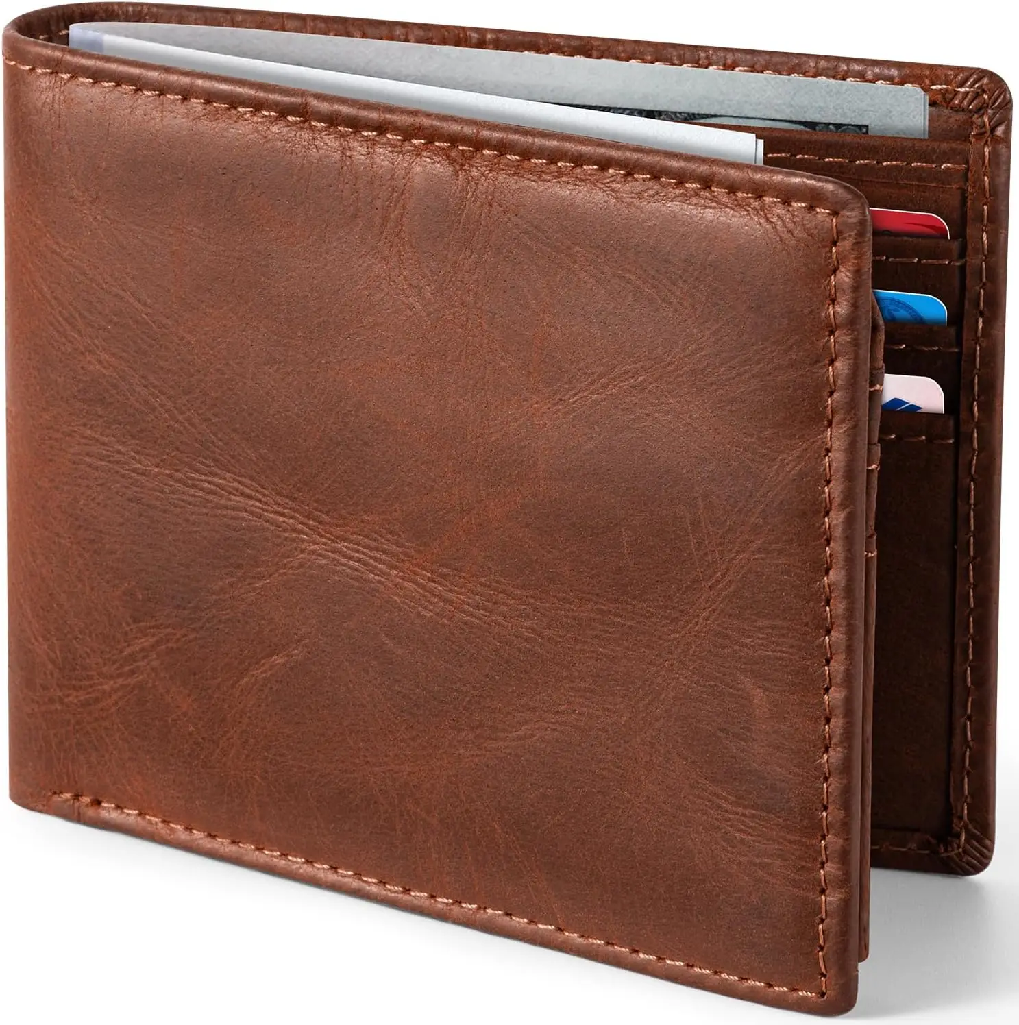 Top Grain Leather Wallet for Men Slim RFID Blocking Crazy Horse Bifold Handcrafted Vintage 11 Card Slots Gift Box
Top Grain Leather Wallet for Men Slim RFID Blocking Crazy Horse Bifold Handcrafted Vintage 11 Card Slots Gift Box