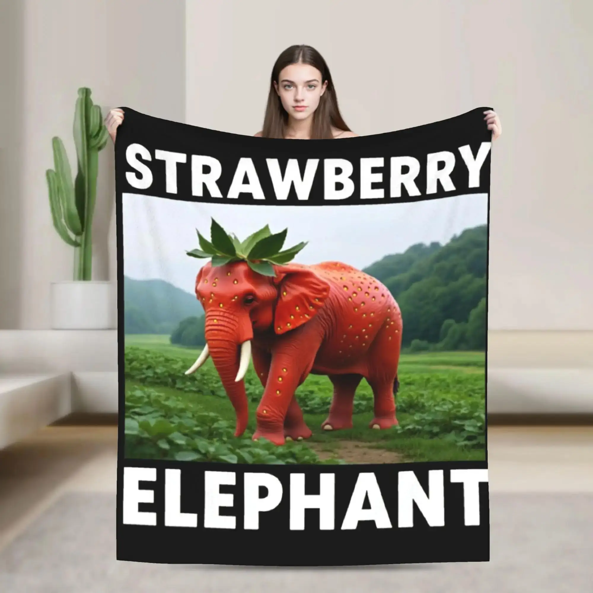 Strawberry Elephant Italian Brainrot Blanket Super Warm Quality Bedding Throw for Autumn Travel Bedroom Funny Bedspread
Strawberry Elephant Italian Brainrot Blanket Super Warm Quality Bedding Throw for Autumn Travel Bedroom Funny Bedspread