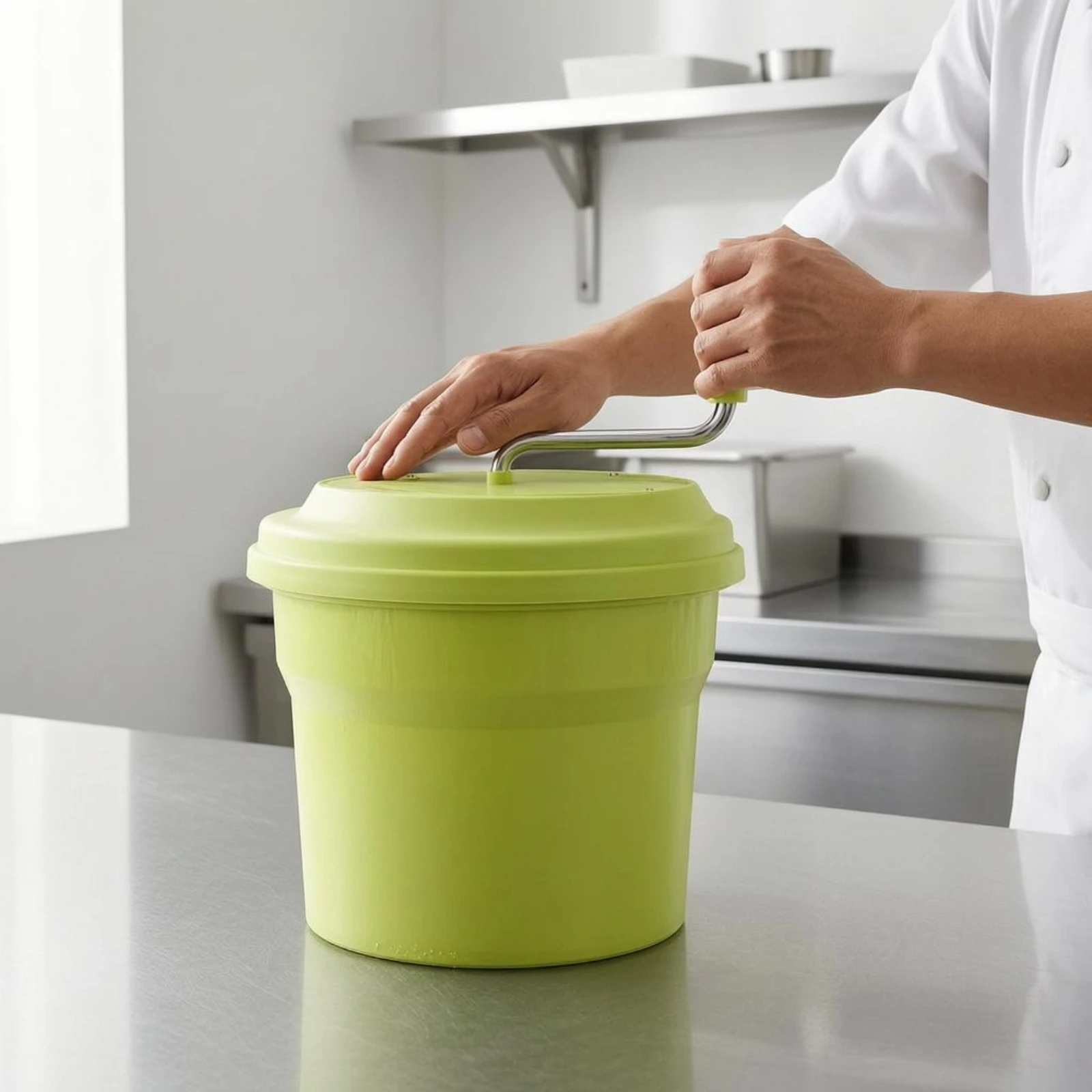 Vegetable Drainer Round Manual Salad Drainer Food Prep Item Plastic Lime Yellow
Vegetable Drainer Round Manual Salad Drainer Food Prep Item Plastic Lime Yellow