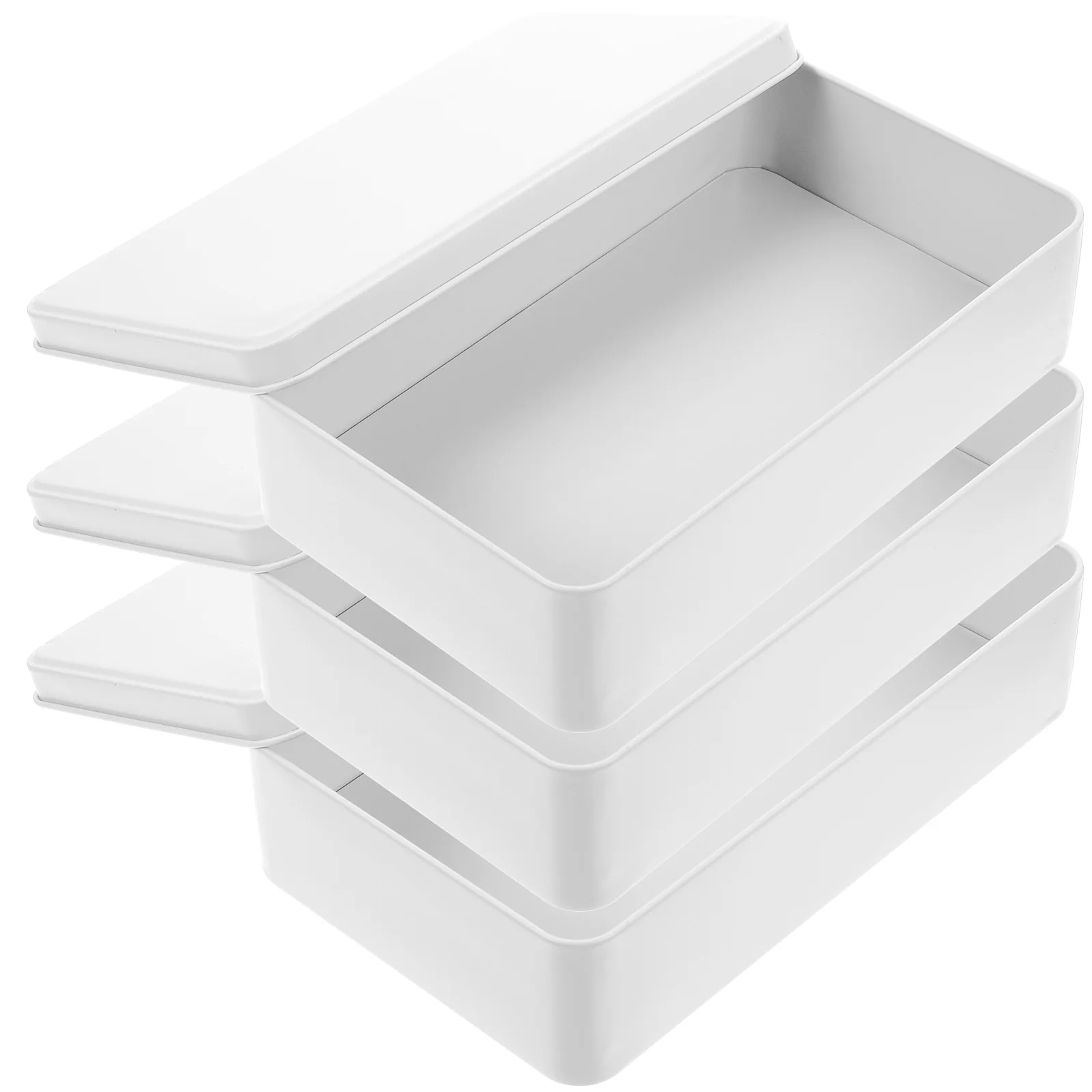 3 Pcs White Tinplate Storage Boxes Large Rectangle Containers with Lid for Sweets Gifts Snacks Rings Dust Proof Sturdy
3 Pcs White Tinplate Storage Boxes Large Rectangle Containers with Lid for Sweets Gifts Snacks Rings Dust Proof Sturdy