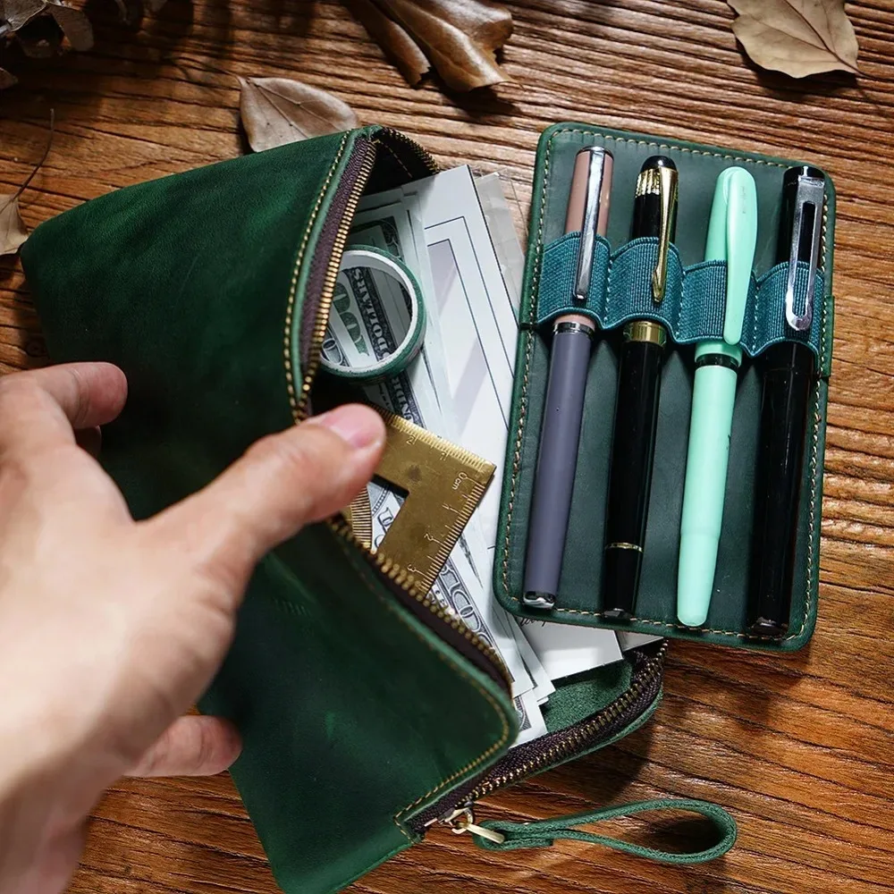 Leather Zipper Pen Case Leather For Men Women Holder Bag Pen Pouch Removable Pen Tray Organizer for School Student Stationery
Leather Zipper Pen Case Leather For Men Women Holder Bag Pen Pouch Removable Pen Tray Organizer for School Student Stationery