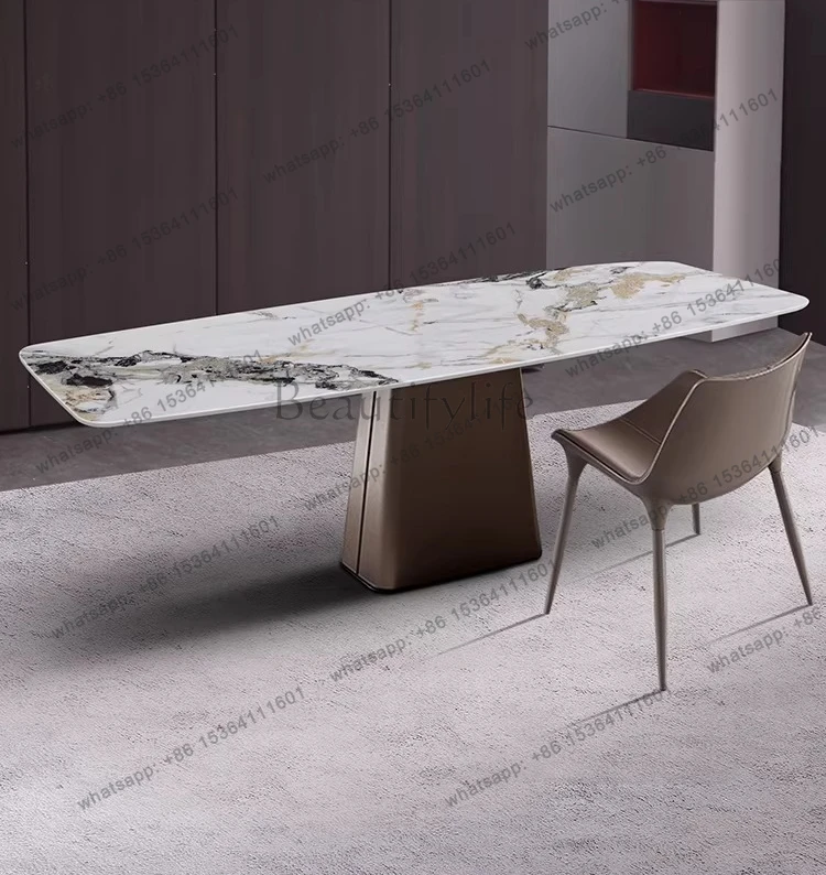 Slate Italian light luxury marble dining table and chairs modern simple and minimalist dining table
Slate Italian light luxury marble dining table and chairs modern simple and minimalist dining table