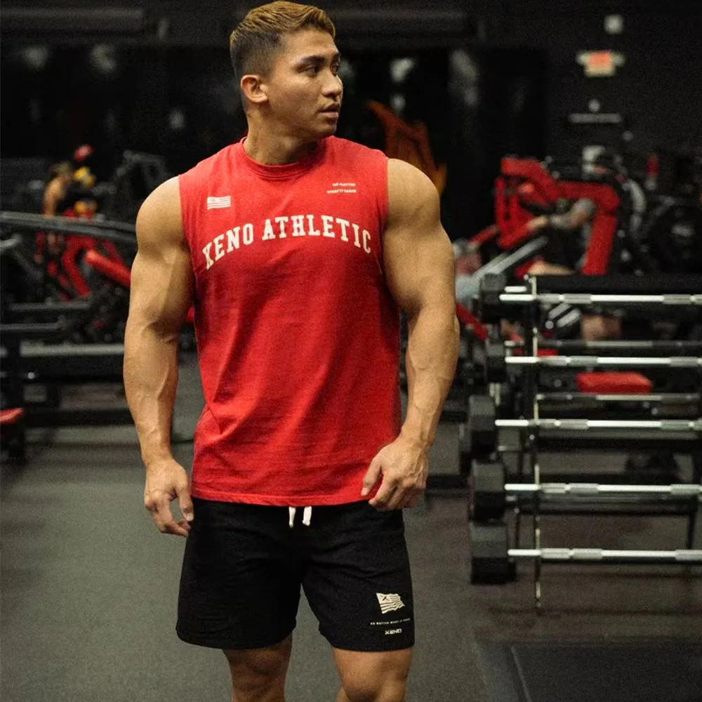 New muscle men's fitness vest summer loose plus size leisure running equipment training T-shirt
New muscle men's fitness vest summer loose plus size leisure running equipment training T-shirt