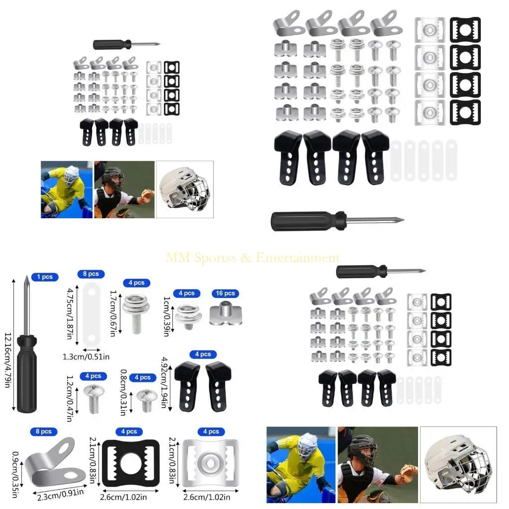 31BE 60 Pcs Football Helmet Repair Hockey Helmet Replacement Parts Helmet Repair Hardware for Hockey, Baseball Durable
31BE 60 Pcs Football Helmet Repair Hockey Helmet Replacement Parts Helmet Repair Hardware for Hockey, Baseball Durable