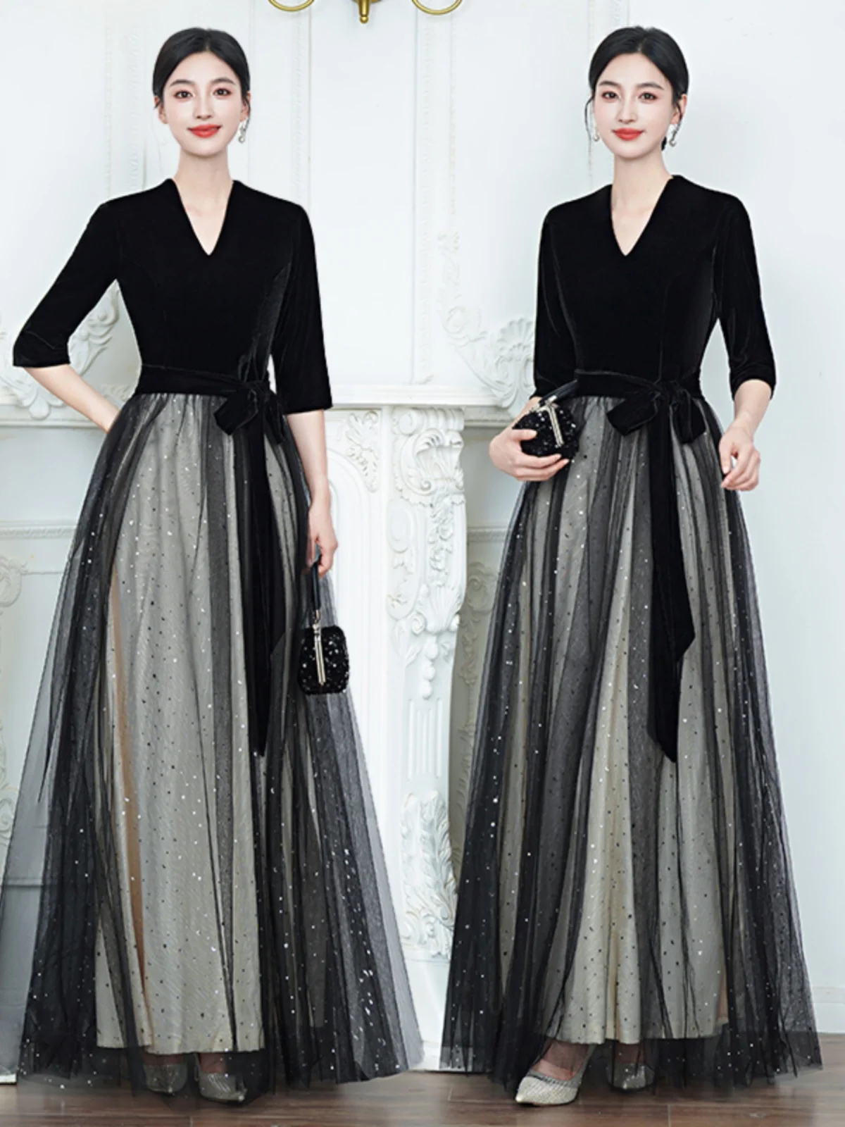 2024 New Women's Long Skirt Faionable Deep V Ne Velvet Dr with Sequins mid Waist for Adult Solo Performance Chorus ow
2024 New Women's Long Skirt Faionable Deep V Ne Velvet Dr with Sequins mid Waist for Adult Solo Performance Chorus ow
