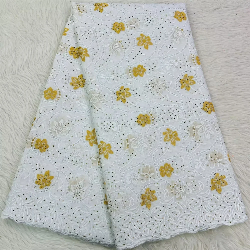 White African Cotton Dry Fabric Swiss Voile Lace In Switzerland Nigerian Embroidery Material Tissu Africain Broderie Coton NC1
White African Cotton Dry Fabric Swiss Voile Lace In Switzerland Nigerian Embroidery Material Tissu Africain Broderie Coton NC1