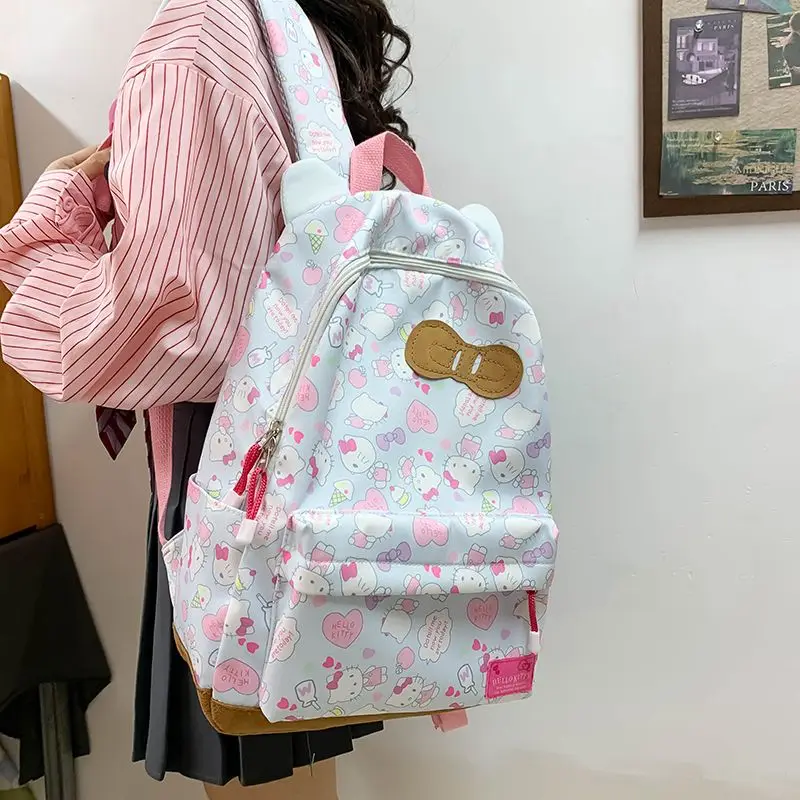 Kawaii Sanrio, Hello Kitty аниме милый рюкзак с бантом милый KTcat мультфильм легкая дорожная сумка через плечо Игрушки для девочек
Kawaii Sanrio, Hello Kitty аниме милый рюкзак с бантом милый KTcat мультфильм легкая дорожная сумка через плечо Игрушки для девочек