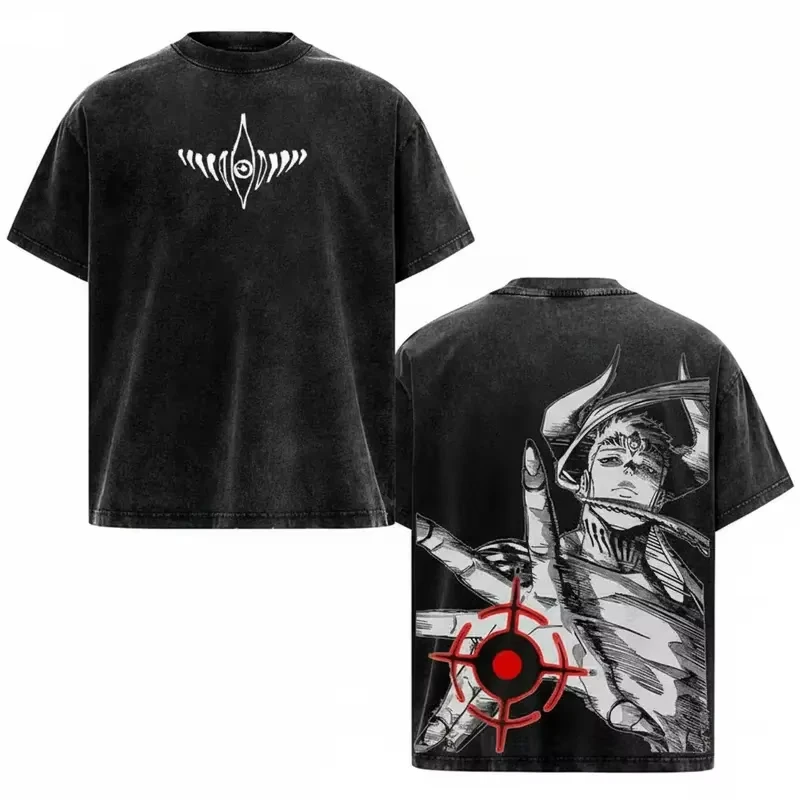 Anime Jujutsu Kaisen Character Graphic T Shirt, Men Oversized Washed Cotton Tee, Harajuku Style Male Top
Anime Jujutsu Kaisen Character Graphic T Shirt, Men Oversized Washed Cotton Tee, Harajuku Style Male Top