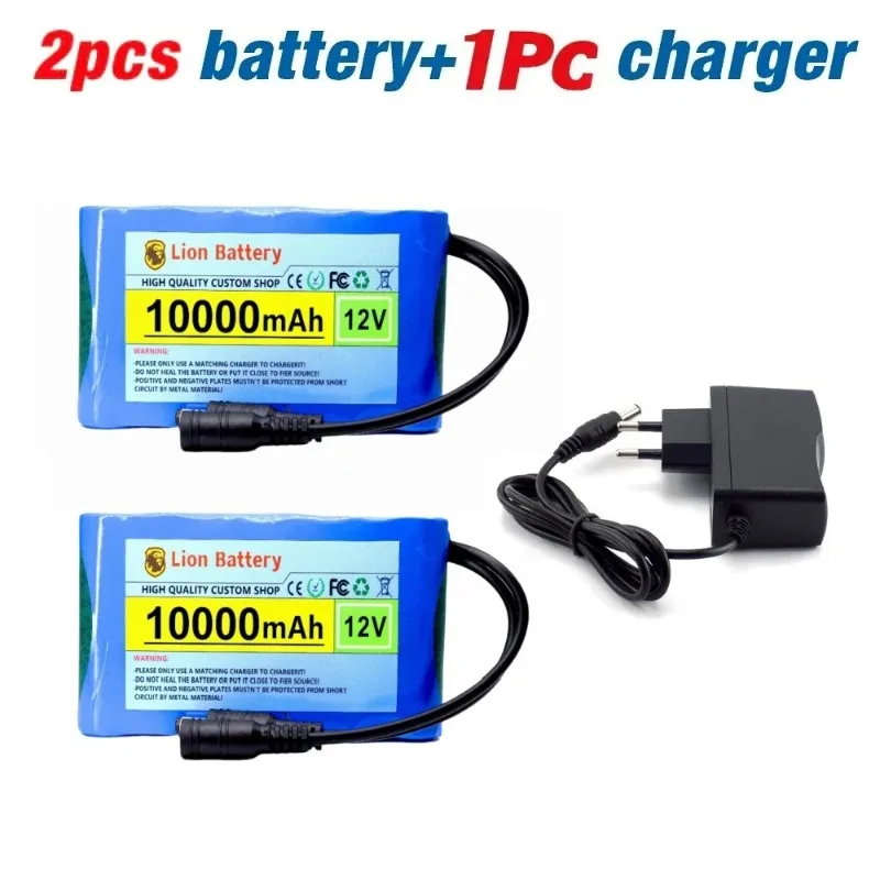 Original New Portable 12V Battery,10000mAh Rechargeable Lithium-ion 18650 Battery Pack, DC 12.6V Charger, CCTV Audio Amplifier
Original New Portable 12V Battery,10000mAh Rechargeable Lithium-ion 18650 Battery Pack, DC 12.6V Charger, CCTV Audio Amplifier