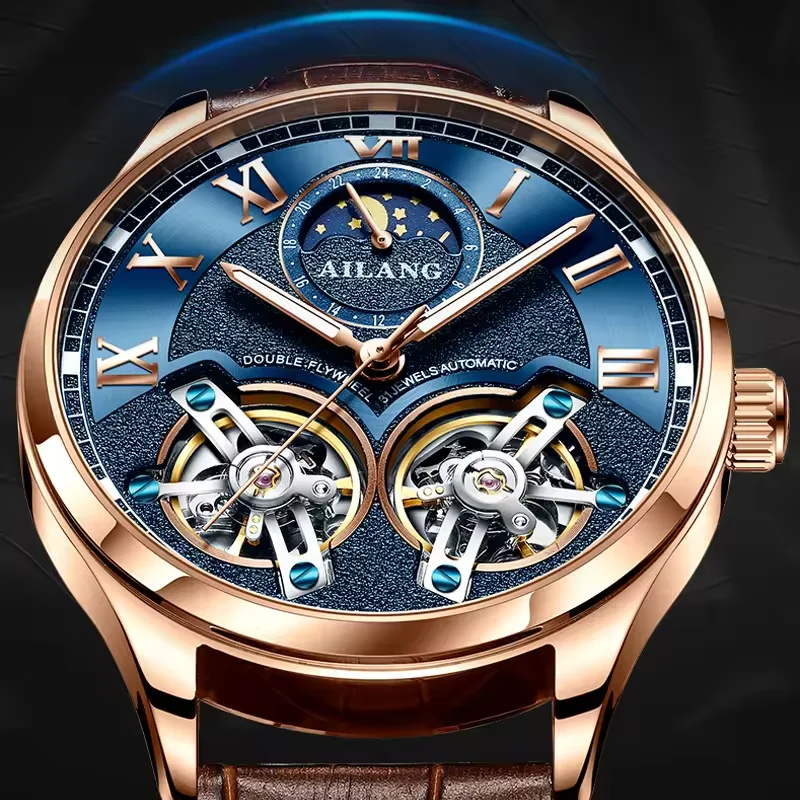 AI LANG Double Tourbillon Design Business Mechanical Watch Fashion Leather Moon Phase Automatic Watches Reloj Hombre Order 2026
AI LANG Double Tourbillon Design Business Mechanical Watch Fashion Leather Moon Phase Automatic Watches Reloj Hombre Order 2026