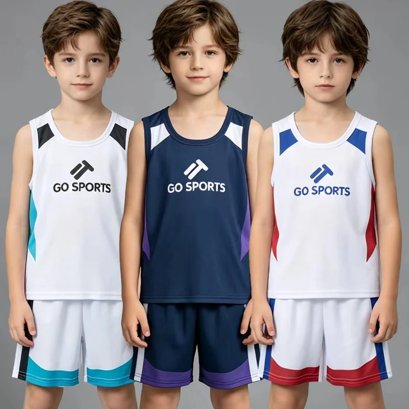 2-piece children's summer letter printed casual suit for boys and girls round neck versatile vest, loose sports shorts running
2-piece children's summer letter printed casual suit for boys and girls round neck versatile vest, loose sports shorts running