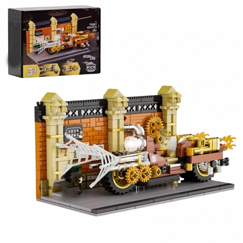  MOC Steampunk World: Motorcycle Chase Scene Model Building Blocks with 2 Figure Desktop Decoration Assembly Toys for Kids Gift
MOC Steampunk World: Motorcycle Chase Scene Model Building Blocks with 2 Figure Desktop Decoration Assembly Toys for Kids Gift