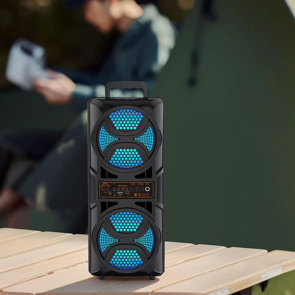 Портативная колонка BT с поддержкой USB/TF/AUX/FM/BT/MIC, беспроводная стереоколонка для улицы, длительное время работы для вечеринок на открытом воздухе
Портативная колонка BT с поддержкой USB/TF/AUX/FM/BT/MIC, беспроводная стереоколонка для улицы, длительное время работы для вечеринок на открытом воздухе