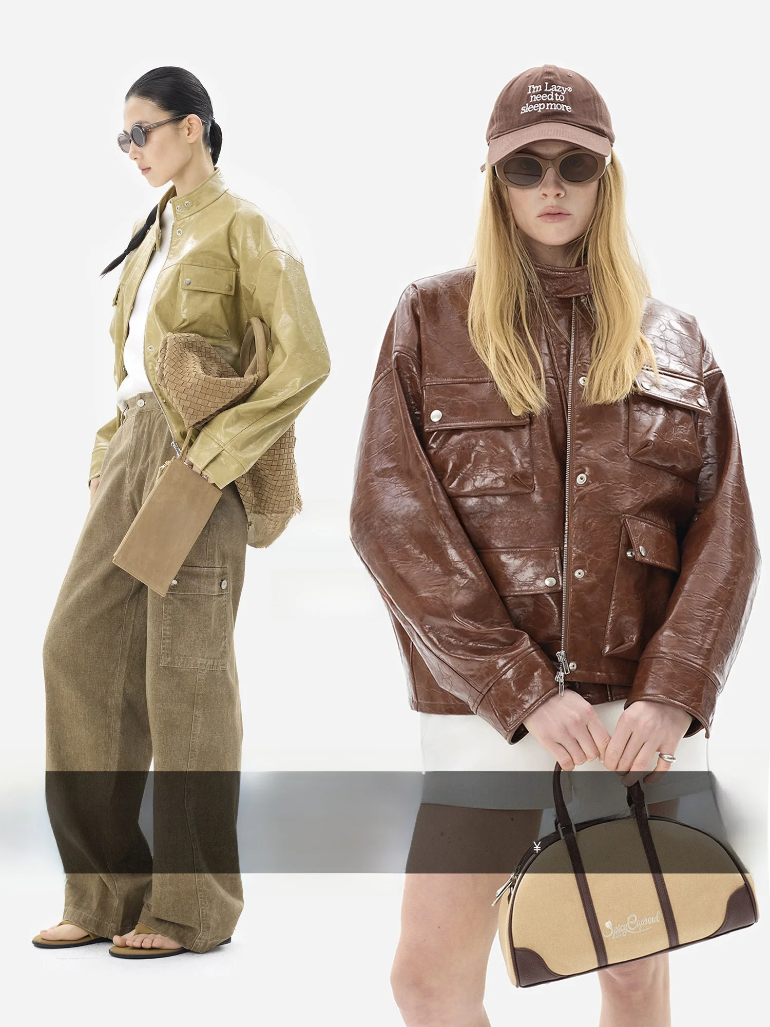 HonoreGuYue Casual Style Loose Fit Leather Jacket Shiny Wax Finish Eco Friendly Multi Pocket Workwear Outerwear for Women
HonoreGuYue Casual Style Loose Fit Leather Jacket Shiny Wax Finish Eco Friendly Multi Pocket Workwear Outerwear for Women