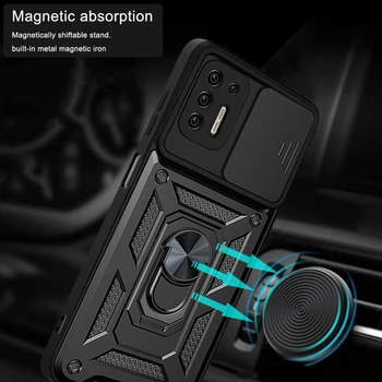 Magnetic Shockproof Case for Moto G9 Plus G9+ G9 Power Funda Capa Slide Camera Protection Shell Kickstand Metal Ring Cover