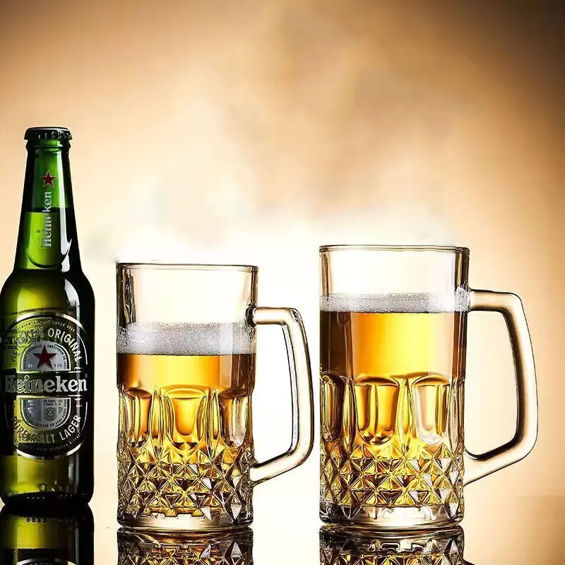 Beer Mugs with Light Luxury High-end Feel Glass Drinking Cups with Handles Draft Beer Cups Large-capacity Household Wine Glasses
Beer Mugs with Light Luxury High-end Feel Glass Drinking Cups with Handles Draft Beer Cups Large-capacity Household Wine Glasses