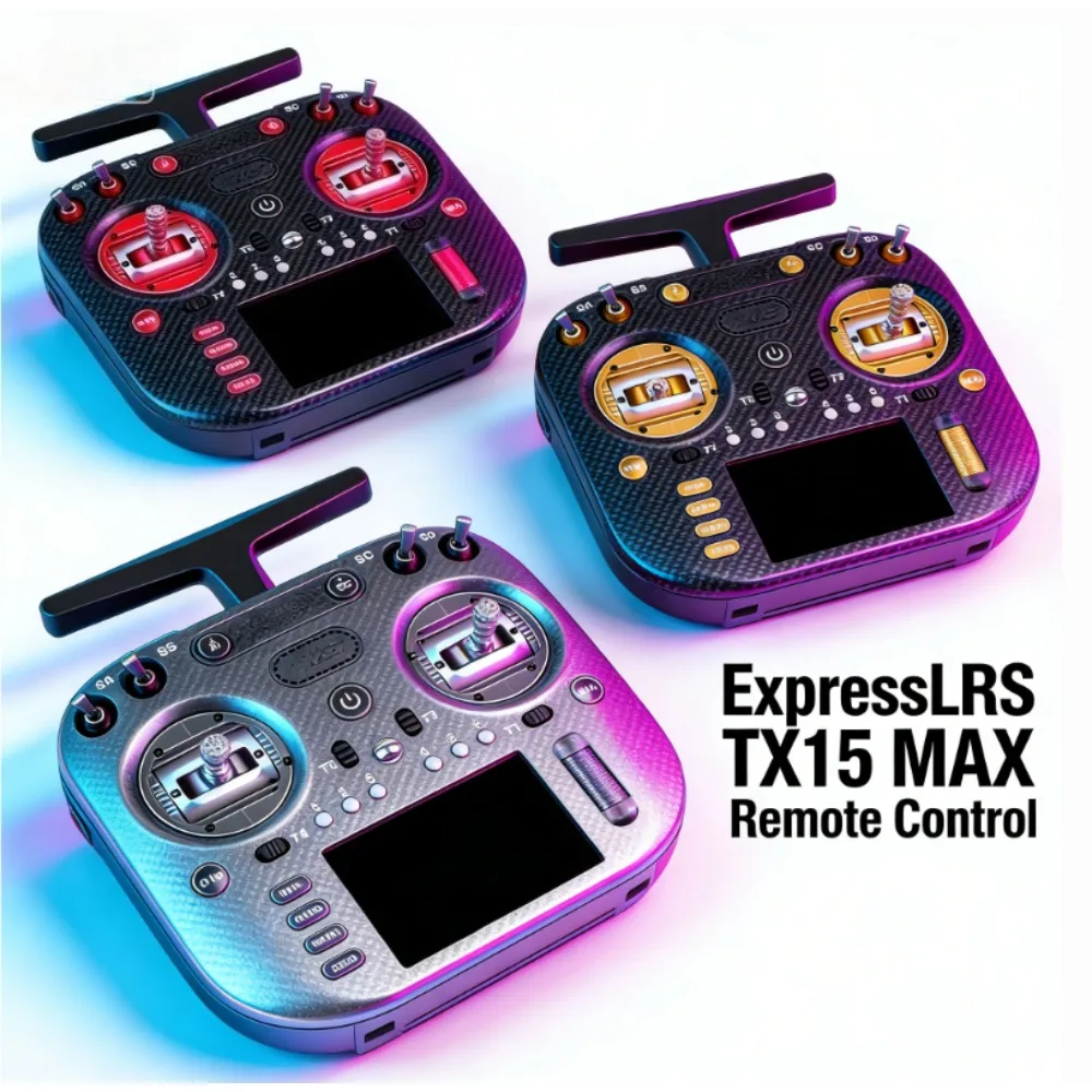 TX15 MAX Remote ControllerExpressLRS AG02 CNC Hall Gimbal LR1121 3.5inch Color TouchscreenHigh Precision Long Range Transmitter
TX15 MAX Remote ControllerExpressLRS AG02 CNC Hall Gimbal LR1121 3.5inch Color TouchscreenHigh Precision Long Range Transmitter