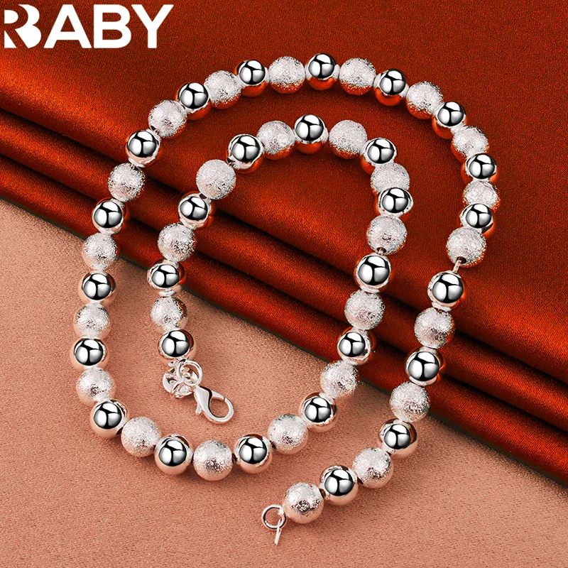 URBBAY 925 Sterling Silver 18 Inch Chain 8mm Smooth Frosted Beads Necklace For Woman Jewelry Fashion Wedding Party Accessories
URBBAY 925 Sterling Silver 18 Inch Chain 8mm Smooth Frosted Beads Necklace For Woman Jewelry Fashion Wedding Party Accessories