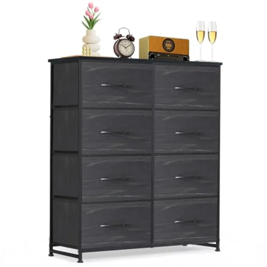 8-Drawer Dresser for Bedroom Anti-Tip Tall Storage Organizer Chest of Drawers with Wooden Top and Metal Frame Fabric Bins for C
8-Drawer Dresser for Bedroom Anti-Tip Tall Storage Organizer Chest of Drawers with Wooden Top and Metal Frame Fabric Bins for C