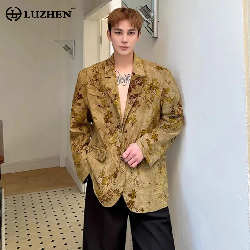 LUZHEN Blazer Casual Elegant Temperament Jacquard 2025 Coat Spring Men's Fashion Floral Printed Loose Male Jacket Clothes JY5533
LUZHEN Blazer Casual Elegant Temperament Jacquard 2025 Coat Spring Men's Fashion Floral Printed Loose Male Jacket Clothes JY5533