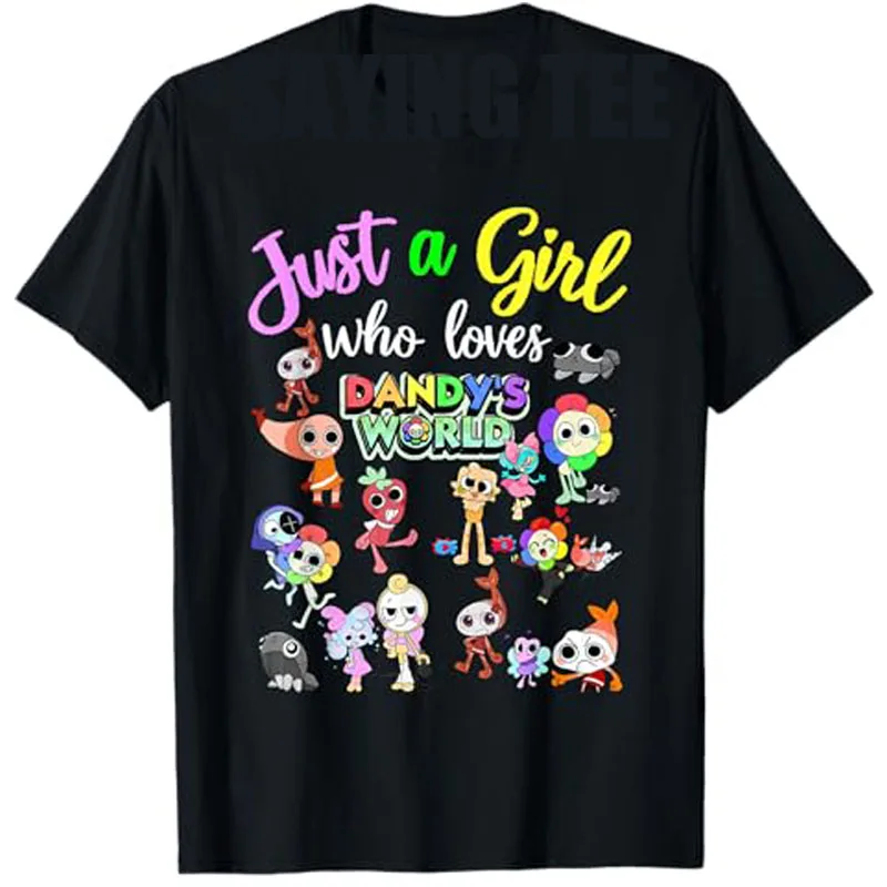 Just A Girl Who Love Dandy's World Costume for Girl T-Shirt Humor Funny Comics Anime Graphic Saying Tee Cartoon Gamer Clothes
Just A Girl Who Love Dandy's World Costume for Girl T-Shirt Humor Funny Comics Anime Graphic Saying Tee Cartoon Gamer Clothes