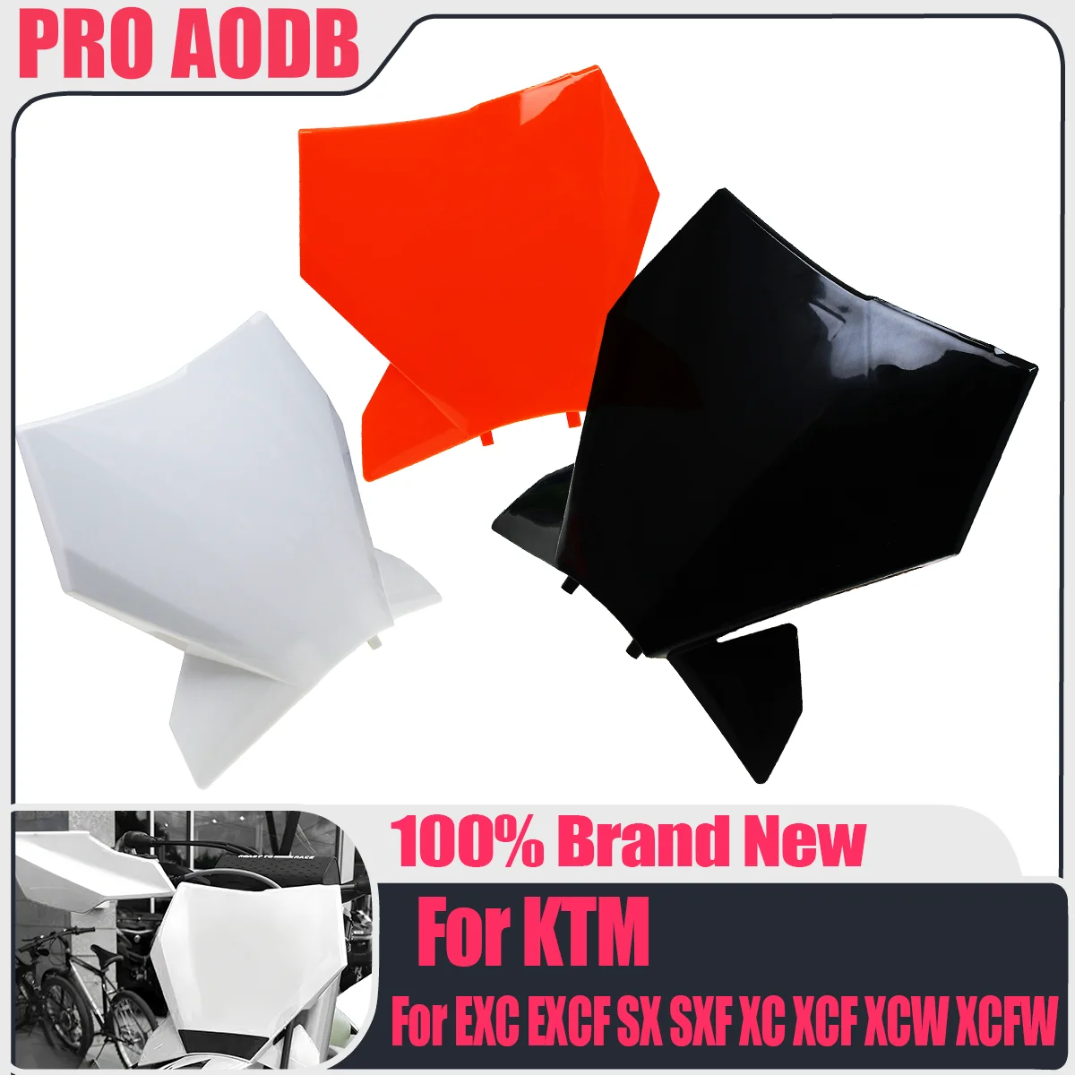 For KTM 2023-2024 Motocross Plastic Parts Front Number Plate Cover SX SX-F XC XC-F 125 250 300 350 450 Universal Racing
For KTM 2023-2024 Motocross Plastic Parts Front Number Plate Cover SX SX-F XC XC-F 125 250 300 350 450 Universal Racing